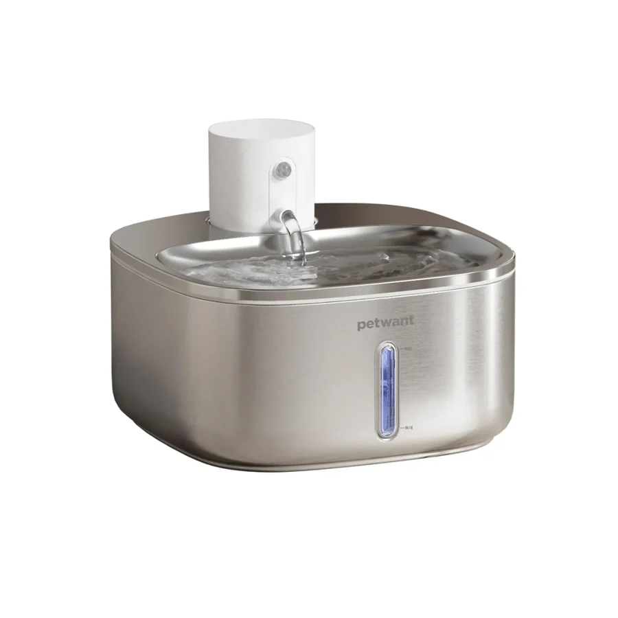 Petwant W4-S1 3.2L Wireless Stainless-Steel Pet Water Fountain