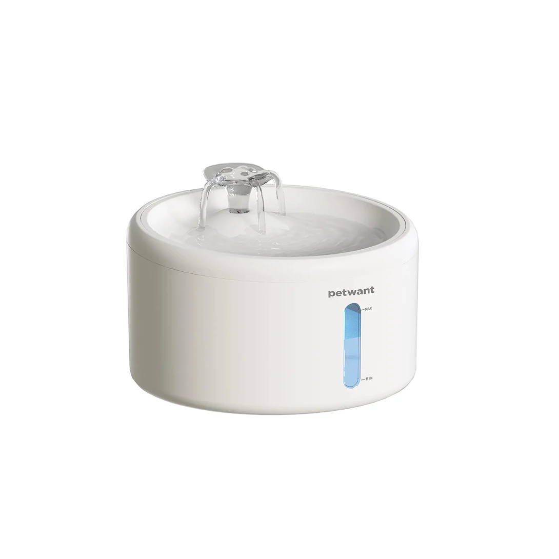 Petwant 2.4L Triple-Filtration Cat Water Fountain